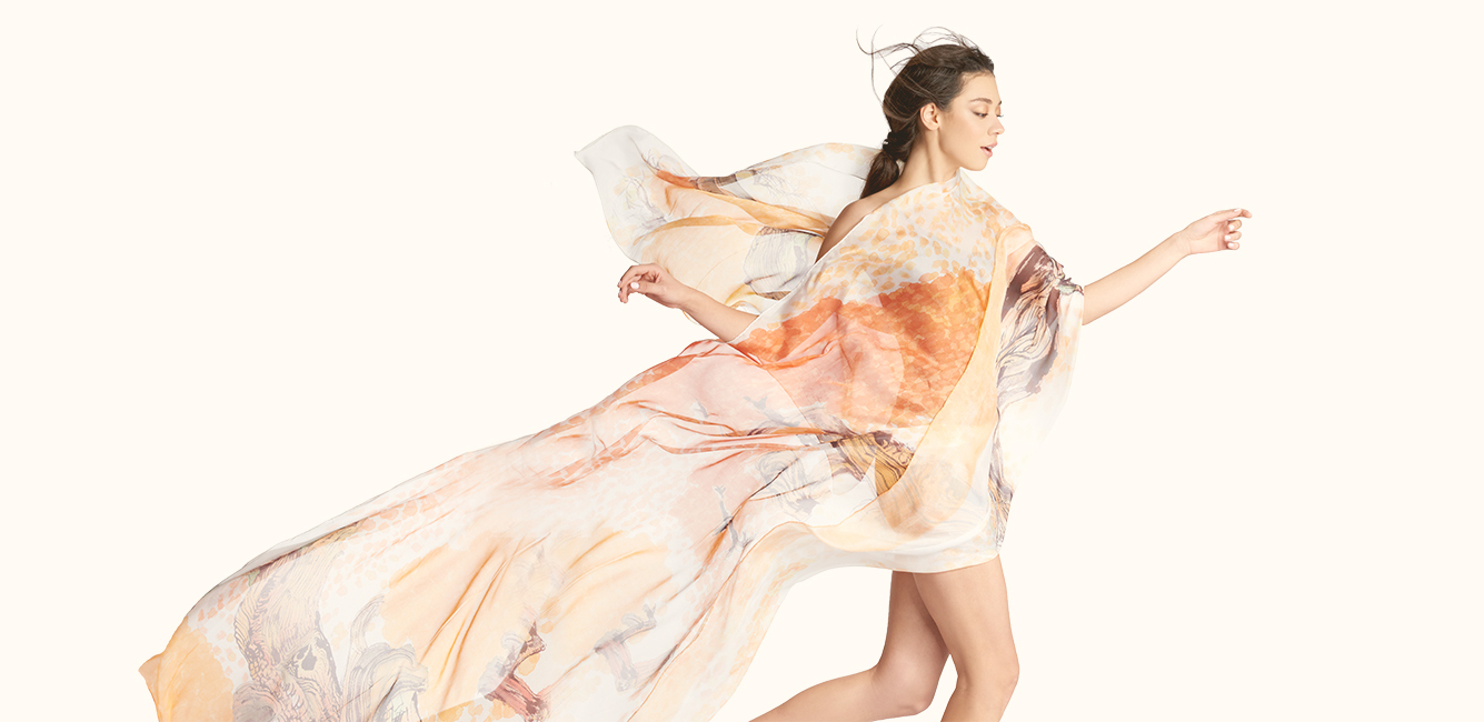 千年胡杨树真丝披肩