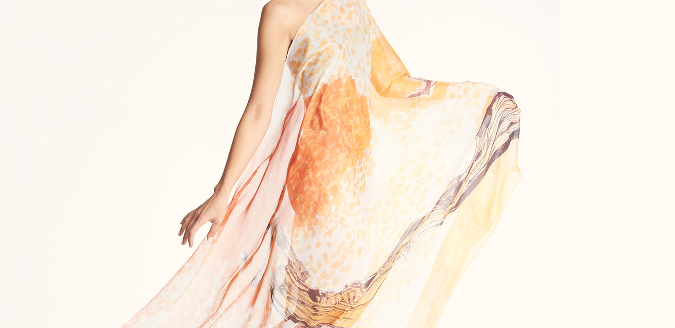 千年胡杨树真丝披肩